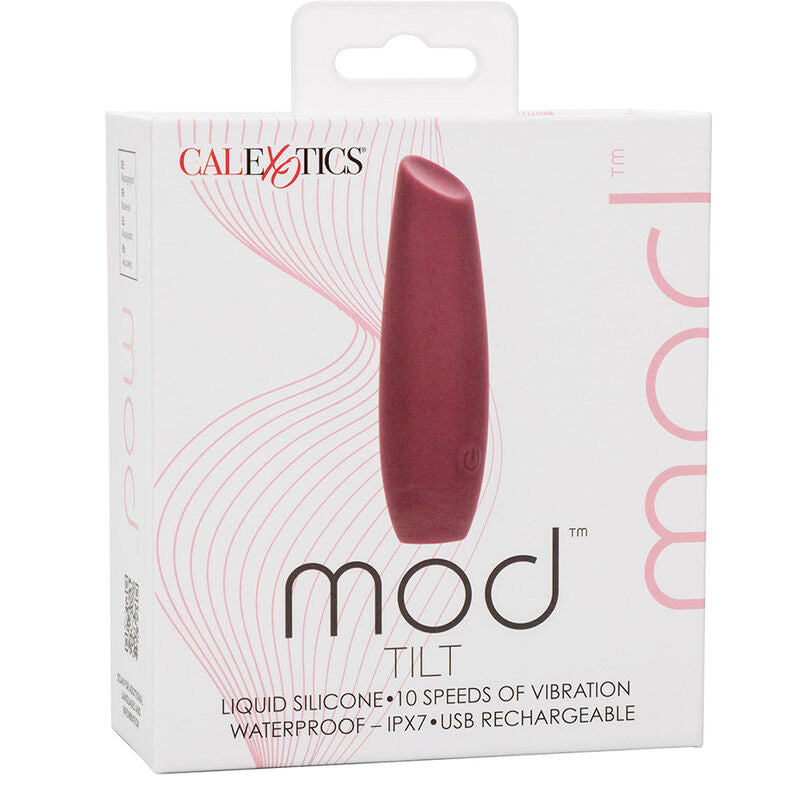 CALEXOTICS Mod Tilt Estimulador Rojo – Vibrador Recargable Con Diseño Ergonómico Para Placer Sensorial