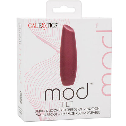 CALEXOTICS Mod Tilt Estimulador Rojo – Vibrador Recargable Con Diseño Ergonómico Para Placer Sensorial