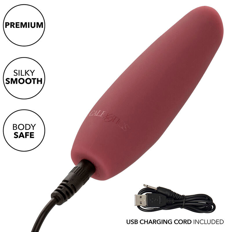 CALEXOTICS Mod Tilt Estimulador Rojo – Vibrador Recargable Con Diseño Ergonómico Para Placer Sensorial