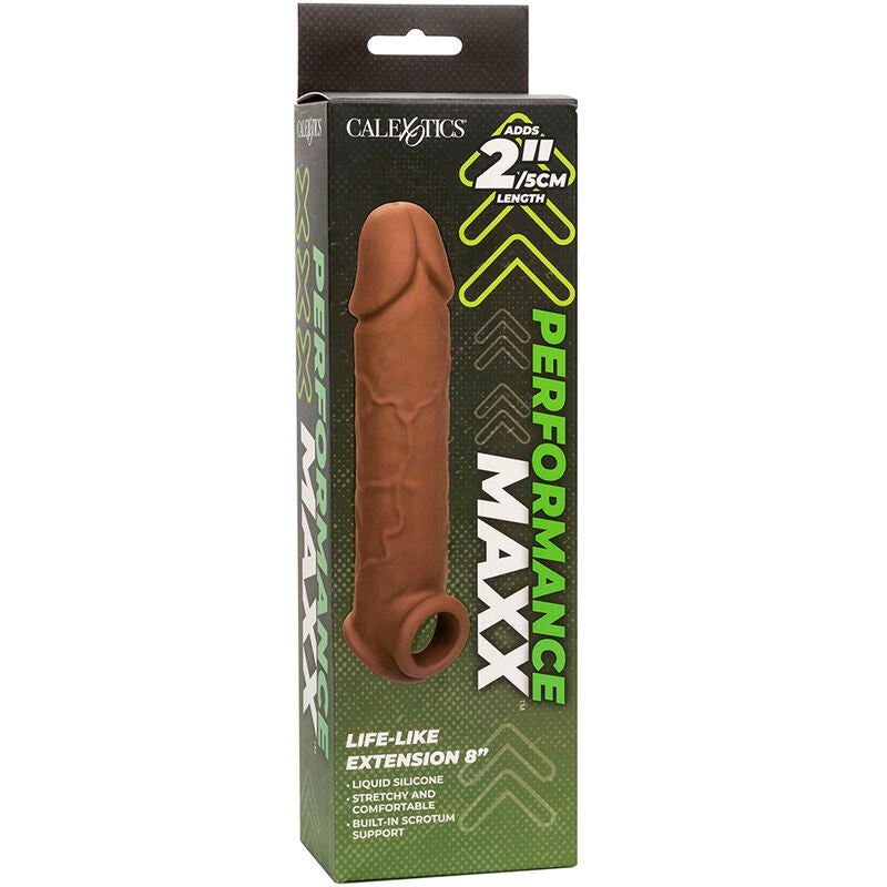 Comprar CALEXOTICS Performance Maxx Extensión Realista 8 Piel Moreno – Aumenta la Longitud Para Mayor Placer Compartido-Noxtic