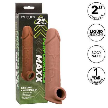 Comprar CALEXOTICS Performance Maxx Extensión Realista 8 Piel Moreno – Aumenta la Longitud Para Mayor Placer Compartido-Noxtic