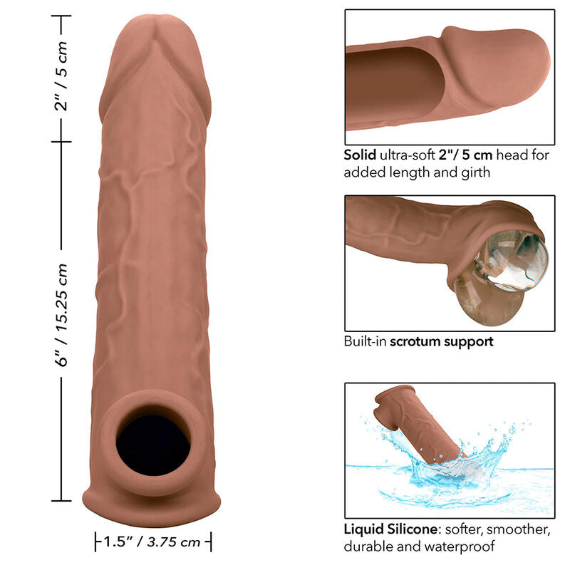 Comprar CALEXOTICS Performance Maxx Extensión Realista 8 Piel Moreno – Aumenta la Longitud Para Mayor Placer Compartido-Noxtic