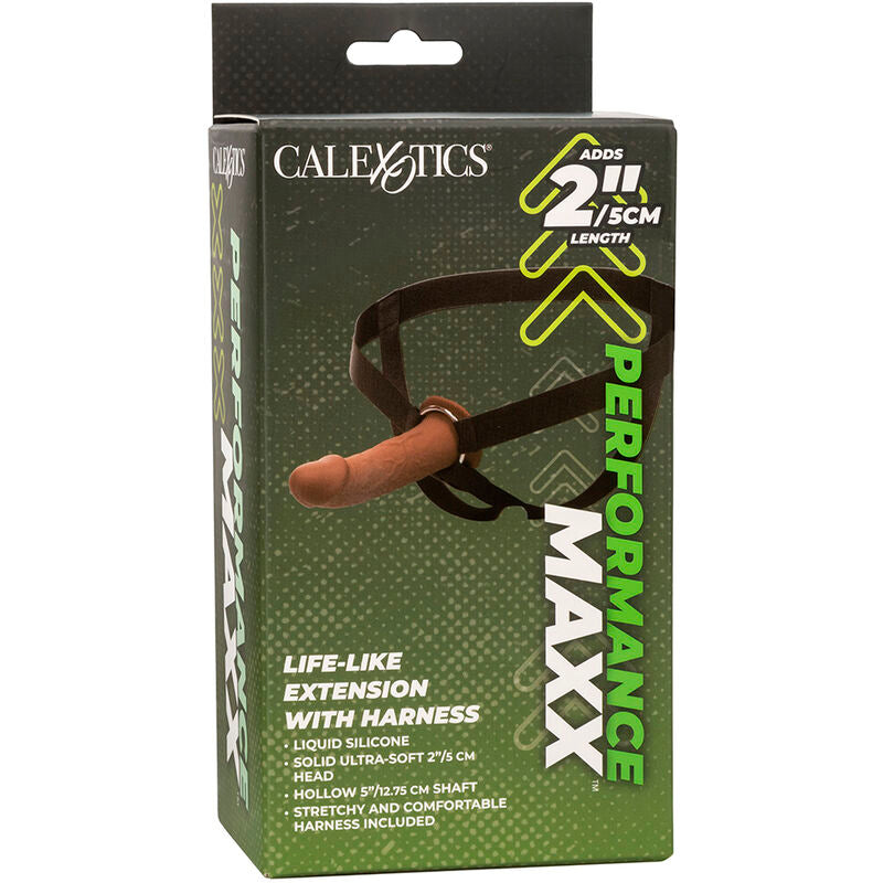 CALEXOTICS Performance Maxx Realistic Leather Harness Extension – Aumenta il tuo piacere con un design confortevole