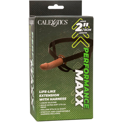 CALEXOTICS Performance Maxx Realistic Leather Harness Extension – Aumenta il tuo piacere con un design confortevole