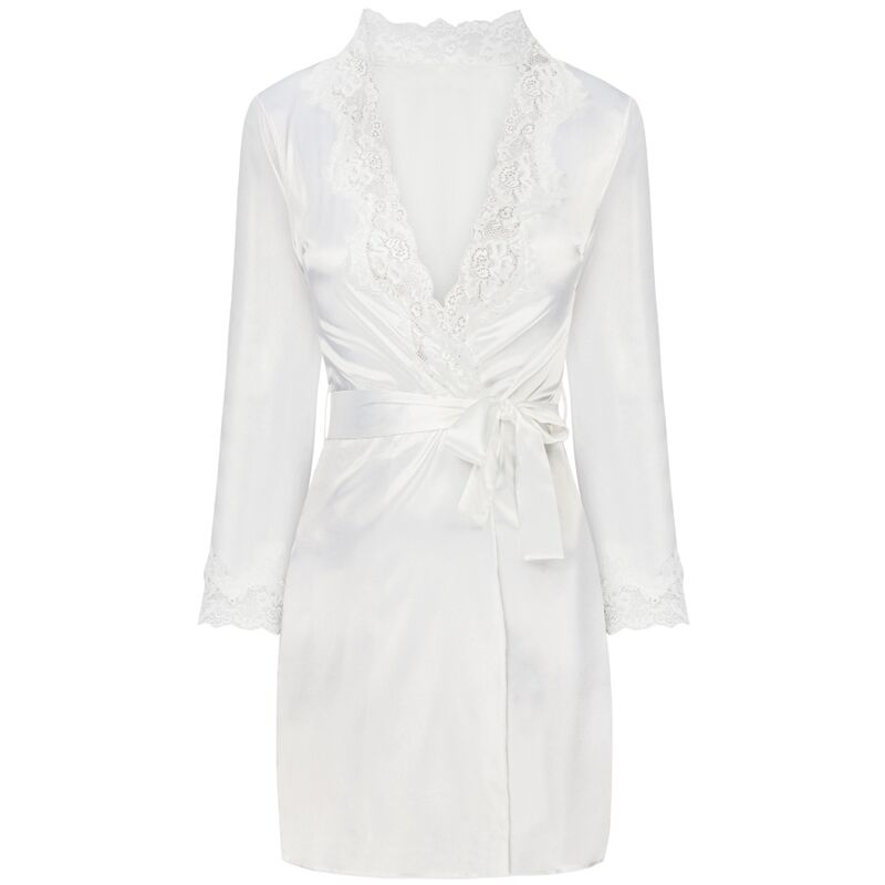 LIVCO CORSETTI FASHION Jacqueline LC 90249 Crudo – Conjunto Elegante Con Bata Camisa Y Panty Para Comodidad Diaria