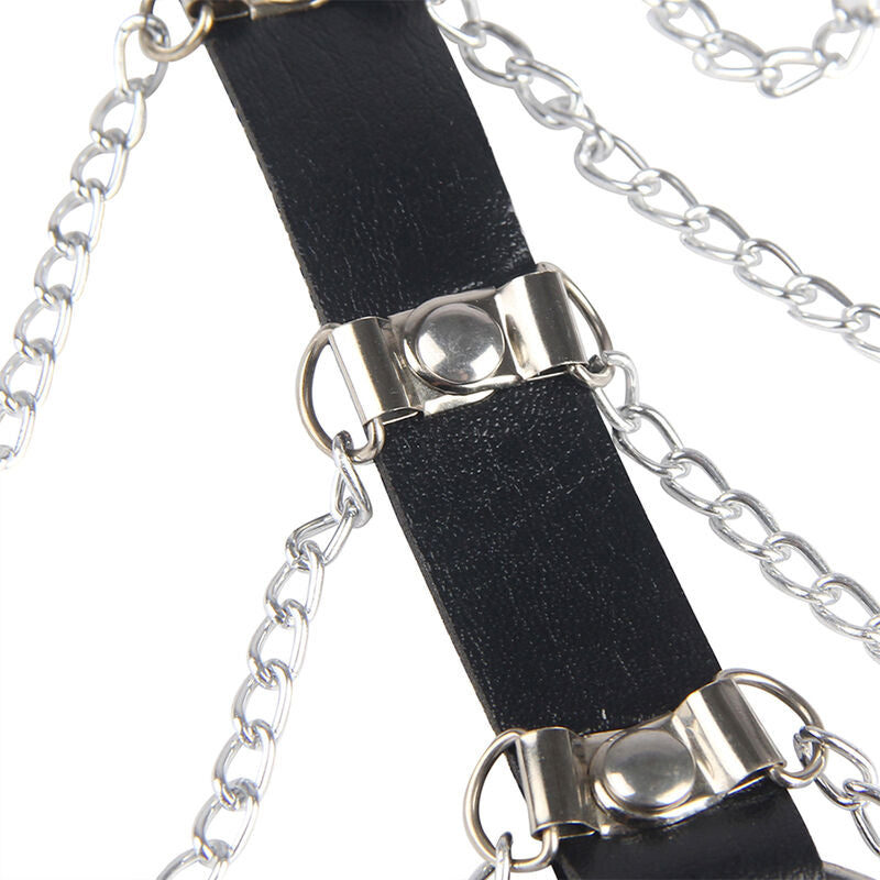 Comprar SUBBLIME Arnés De Pecho Cadenas Cuero Negro Talla Única – Diseño Sofisticado Para Libertad Sensorial-Noxtic