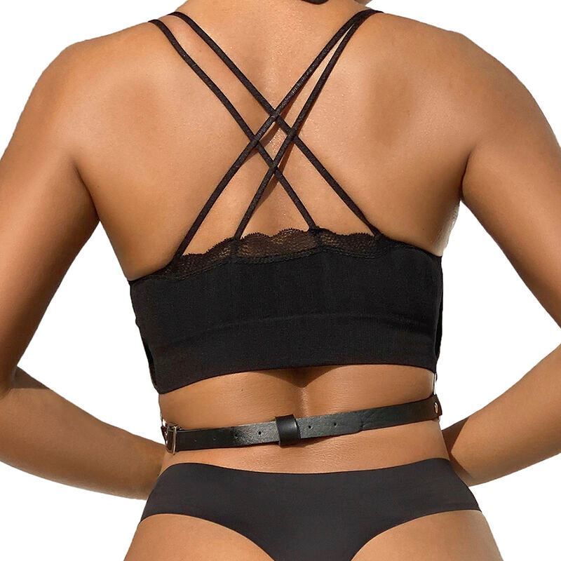 Comprar SUBBLIME Arnés De Pecho Cadenas Cuero Negro Talla Única – Diseño Sofisticado Para Libertad Sensorial-Noxtic