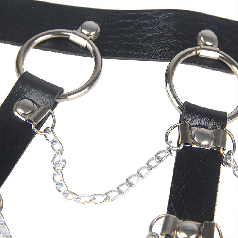 Comprar SUBBLIME Arnés De Pecho Cadenas Cuero Negro Talla Única – Diseño Sofisticado Para Libertad Sensorial-Noxtic