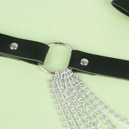 Comprar SUBBLIME Cinturón De Cadenas Cuero Negro – Accesorio Elegante Para Empoderar Tu Estilo-Noxtic