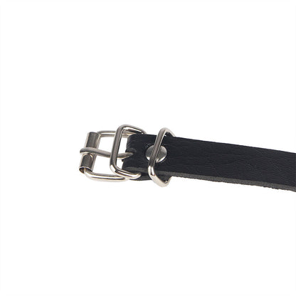 Comprar SUBBLIME Cinturón De Cadenas Anillas Cuero Negro – Diseño Elegante Para Un Toque Audaz-Noxtic
