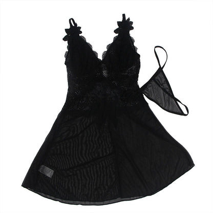 SUBBLIME Babydoll Tela De Tul Con Encaje Negro – Diseño Elegante Para Comodidad Sensual