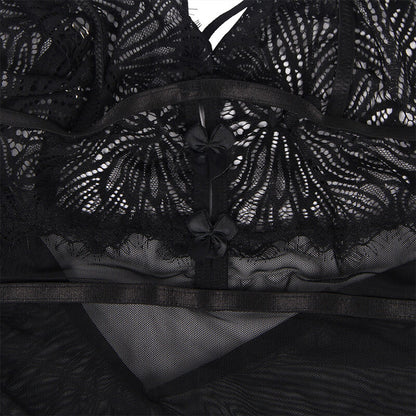 SUBBLIME Babydoll in pizzo nero con spalline regolabili SM – Design elegante per mettere in risalto la tua sensualità