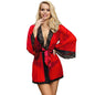 Comprar SUBBLIME Bata Transparente Con Detalle Encaje Rojo S/M – Estilo Elegante Para Comodidad Diaria-Noxtic
