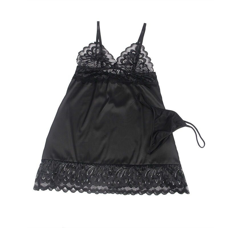 SUBBLIME Babydoll Floral Negro S M – Diseño Elegante Para Momentos De Intimidad