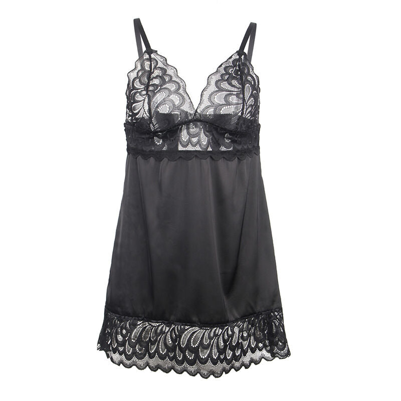 SUBBLIME Babydoll Floral Negro S M – Diseño Elegante Para Momentos De Intimidad