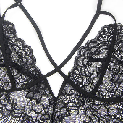 SUBBLIME - POLICE COSTUME BLACK LACE BODYSUIT S/M