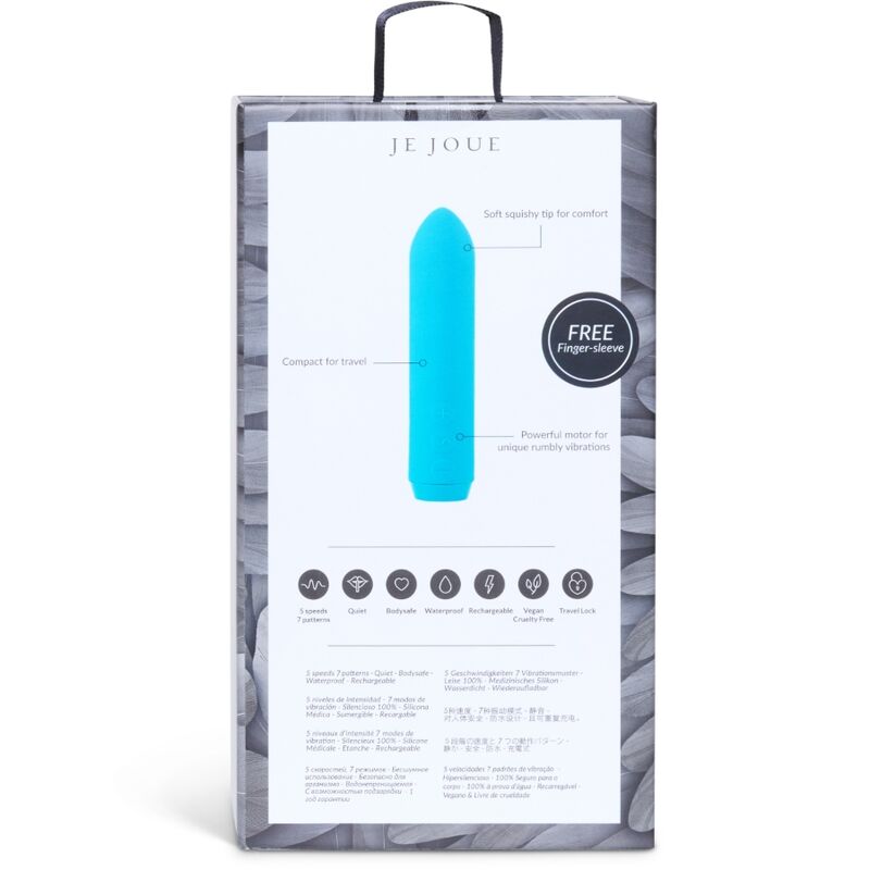 Comprar JE JOUE Bala Vibradora Classic Teal – Diseño Compacto Con Funda Para Dedo Para Experiencia Personalizada-Noxtic