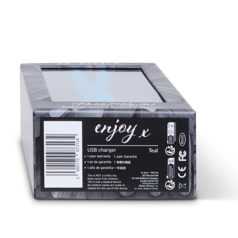 JE JOUE Bala Vibradora Rabbit Teal – Vibraciones Intensas Con Orejas Flexibles Para Placer Personalizado