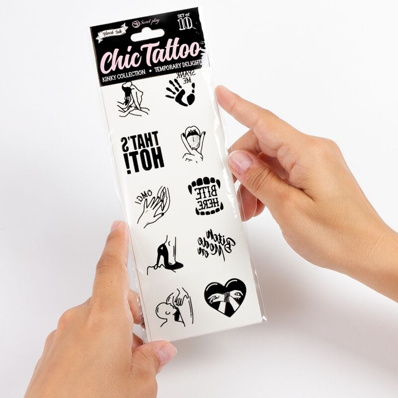 SECRET PLAY Set De 10 Tattoos Temporales – Diseño Creativo Para Expresión Personal