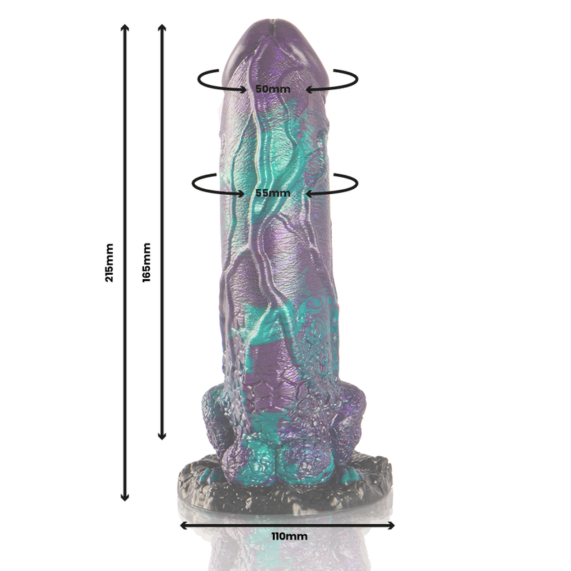 EPIC Basilisk Grande Dildo Doppio Piacere - Design squamoso per un'esperienza di piacere unica