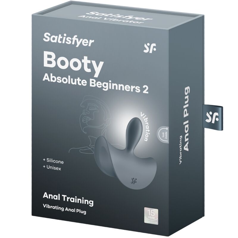 Satisfyer Booty Absolute Beginners 2 Nero – Plug anale vibrante ideale per iniziare l'autoesplorazione