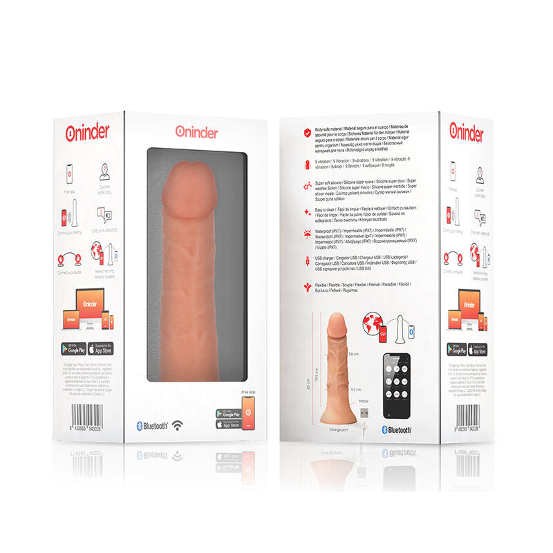Comprar ONINDER Bogotá Medium – Dildo De Silicona Médica Con Vibraciones Potentes Y App Gratuita-Noxtic