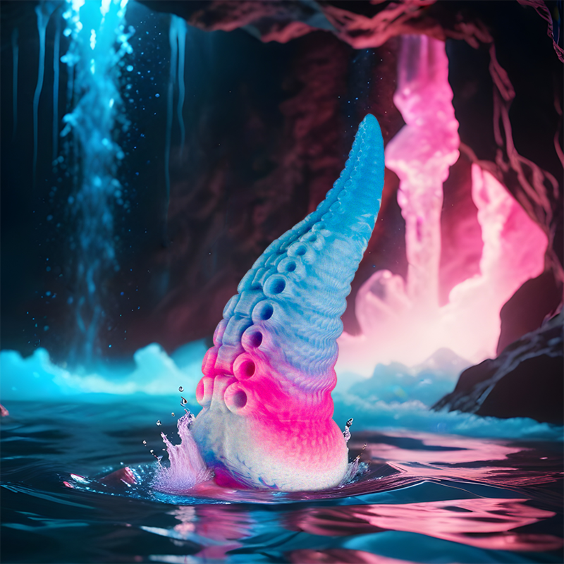EPIC Phorcys Piccolo Dildo con Tentacolo Blu – Silicone Medico per un'Esperienza Sensoriale Unica
