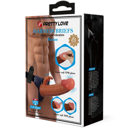 Pretty Love Marion Harness Briefs – Arnés Ajustable Con Consolador Vibrador De 19 Cm Para Placer Compartido