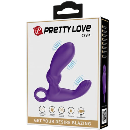 PRETTY LOVE Cayla Massaggiatore Vibrante Anale Viola – Design Elegante per un Piacere Intenso