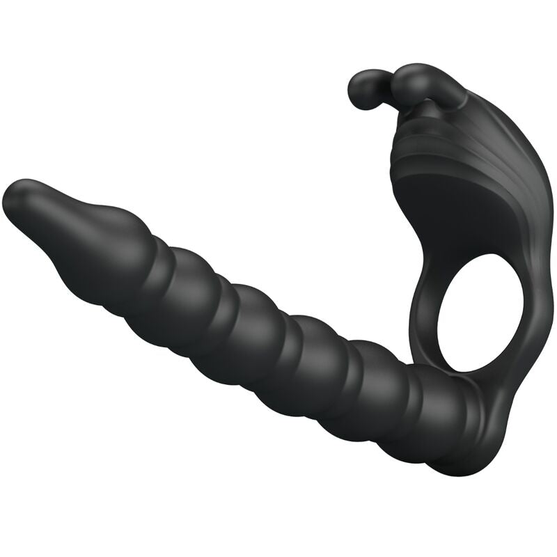 PRETTY LOVE Blackney Anillo Vibrador Negro – Diseño Innovador Para Placer Prolongado