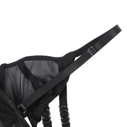 SUBBLIME Reggiseno a fascia SM trasparente – Elegante design di lingerie per una maggiore sicurezza