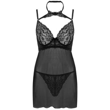Livco Corsetti Fashion Binella Set Babydoll y Tanga Negro – Conjunto Elegante y Confortable Para Ocasiones Especiales