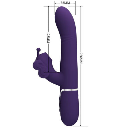 PRETTY LOVE - 4-IN-1 MULTIFUNCTION RABBIT VIBRATOR PURPLE BUTTERFLY