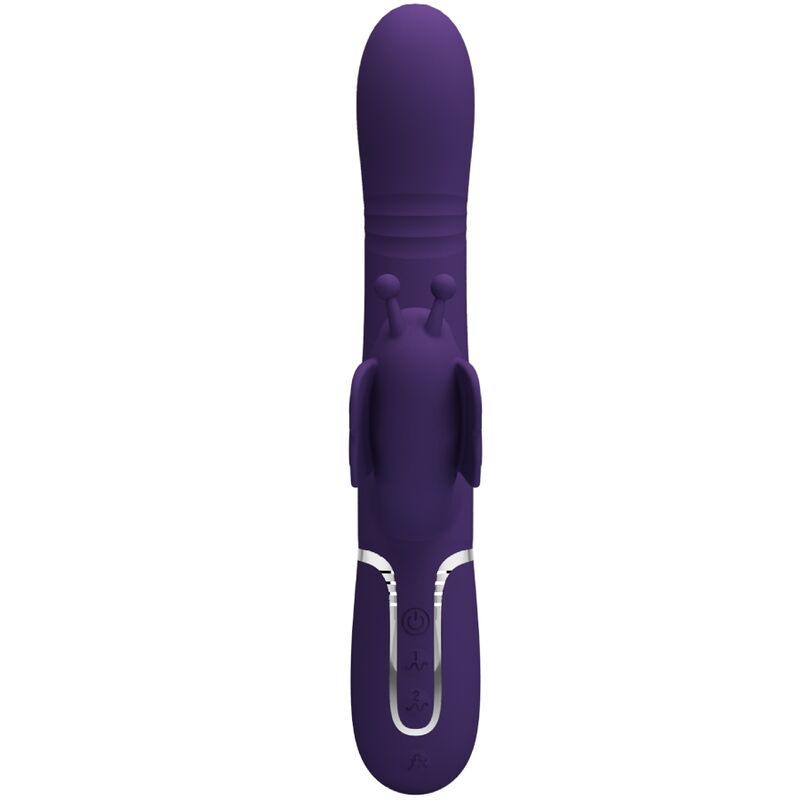 PRETTY LOVE - 4-IN-1 MULTIFUNCTION RABBIT VIBRATOR PURPLE BUTTERFLY