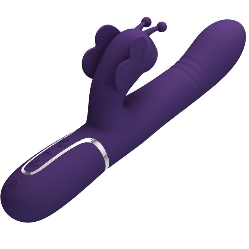 PRETTY LOVE - 4-IN-1 MULTIFUNCTION RABBIT VIBRATOR PURPLE BUTTERFLY