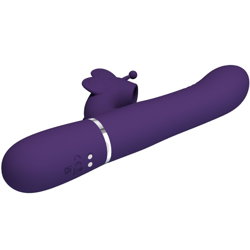 PRETTY LOVE - 4-IN-1 MULTIFUNCTION RABBIT VIBRATOR PURPLE BUTTERFLY