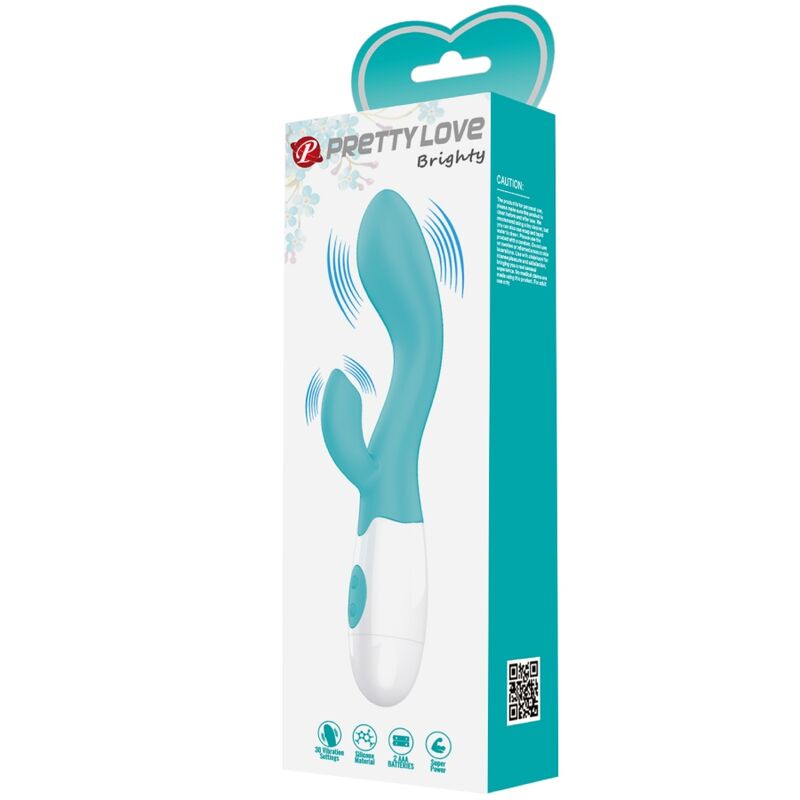 PRETTY LOVE Brighty Vibrador Punto G Verde Agua – Estimulador Ergonómico Para Placer Personalizado