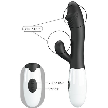 Pretty Love Snappy Vibrador Negro – Estimulador Con Diseño Ergonomico Para Placer Intenso