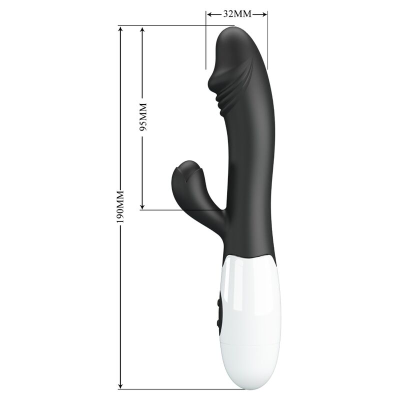 Pretty Love Snappy Vibrador Negro – Estimulador Con Diseño Ergonomico Para Placer Intenso