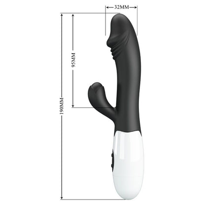 Pretty Love Snappy Vibrador Negro – Estimulador Con Diseño Ergonomico Para Placer Intenso
