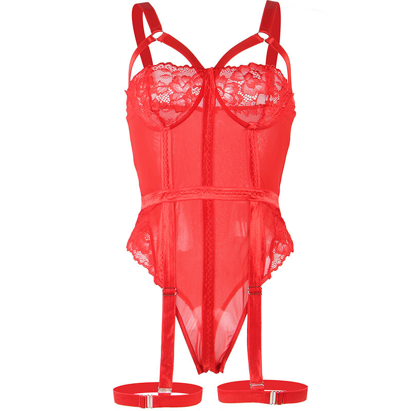 SUBBLIME Teddy Con Ligueros Rojo S M – Diseño Elegante Para Mayor Confianza y Comodidad