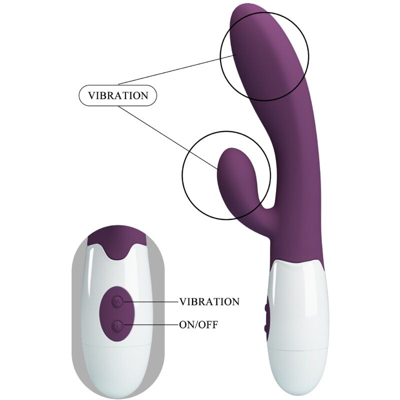 PRETTY LOVE Alvis Vibratore Coniglio Viola – Design Elegante con Stimolazione del Punto G