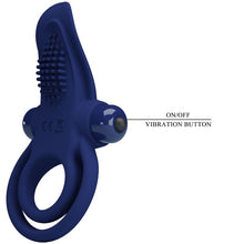 Comprar Pretty Love Bronson Doble Anillo Con Vibración Azul – Estimulador Con 10 Modos Para Placer Compartido-Noxtic
