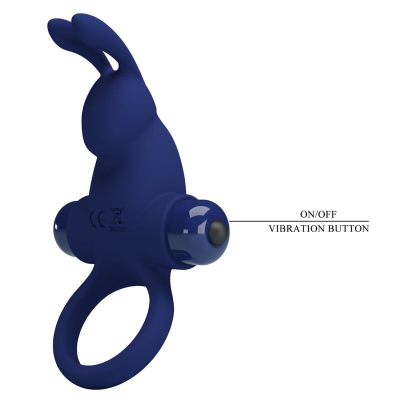 Comprar Pretty Love Jiro Anillo Rabbit Azul – Estimulador Con 10 Funciones De Vibración Para Parejas-Noxtic