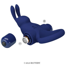 Comprar Pretty Love Jiro Anillo Rabbit Azul – Estimulador Con 10 Funciones De Vibración Para Parejas-Noxtic