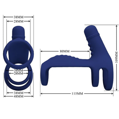 Comprar PRETTY LOVE Elish Anillo Vibrador Azul – Diseño Ergonomico Para Placer Sensible-Noxtic