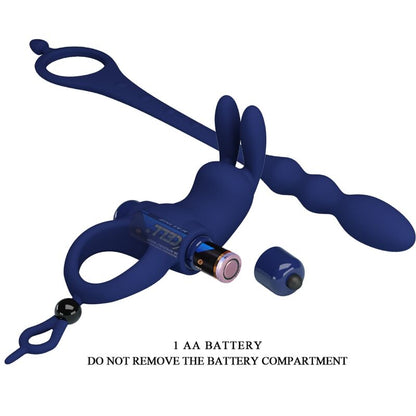 Comprar PRETTY LOVE Ayad Anillo Vibrador Rabbit Con Plug Azul – Diseño Innovador Para Placer Compartido-Noxtic