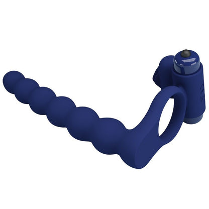 Comprar Pretty Love Ajmal Anillo Vibrador Con Plug Azul – Diseño Innovador Para Placer Compartido-Noxtic