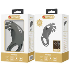 PRETTY LOVE - RUBEN DOUBLE VIBRATING RING WITH GREY STIMULATOR