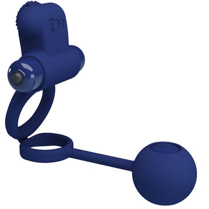 Comprar Pretty Love Remington Doble Anillo Vibrador Azul – Estimulación Dual Con Diseño Ergonómico Para Placer Compartido-Noxtic